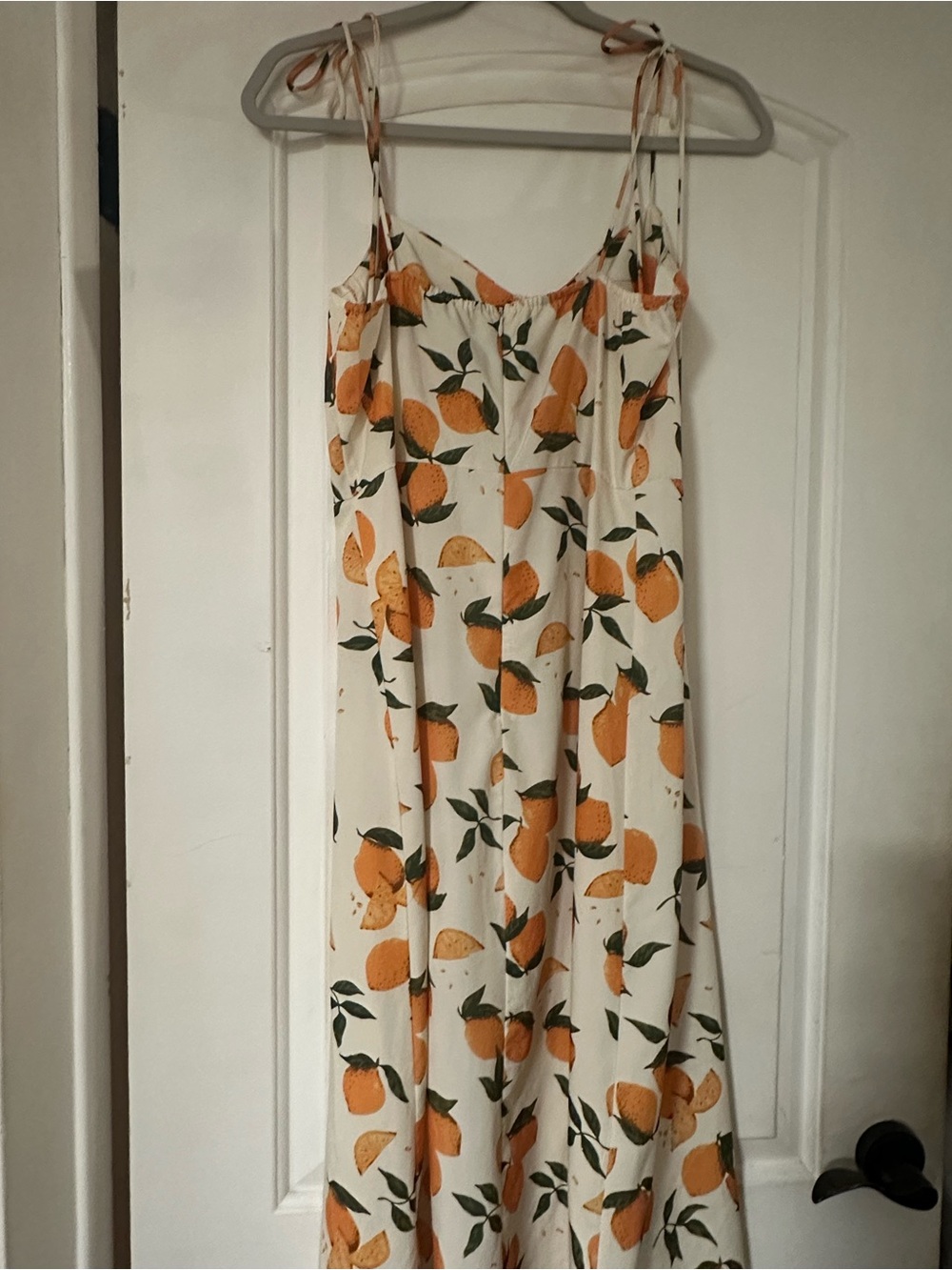 Cider Cream Orange and Green Fruit-Print Maxi Dress - Picture 2 of 4